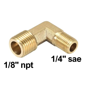 Raccord a visser coudé male 1/4 SAE * 1/8 NPT